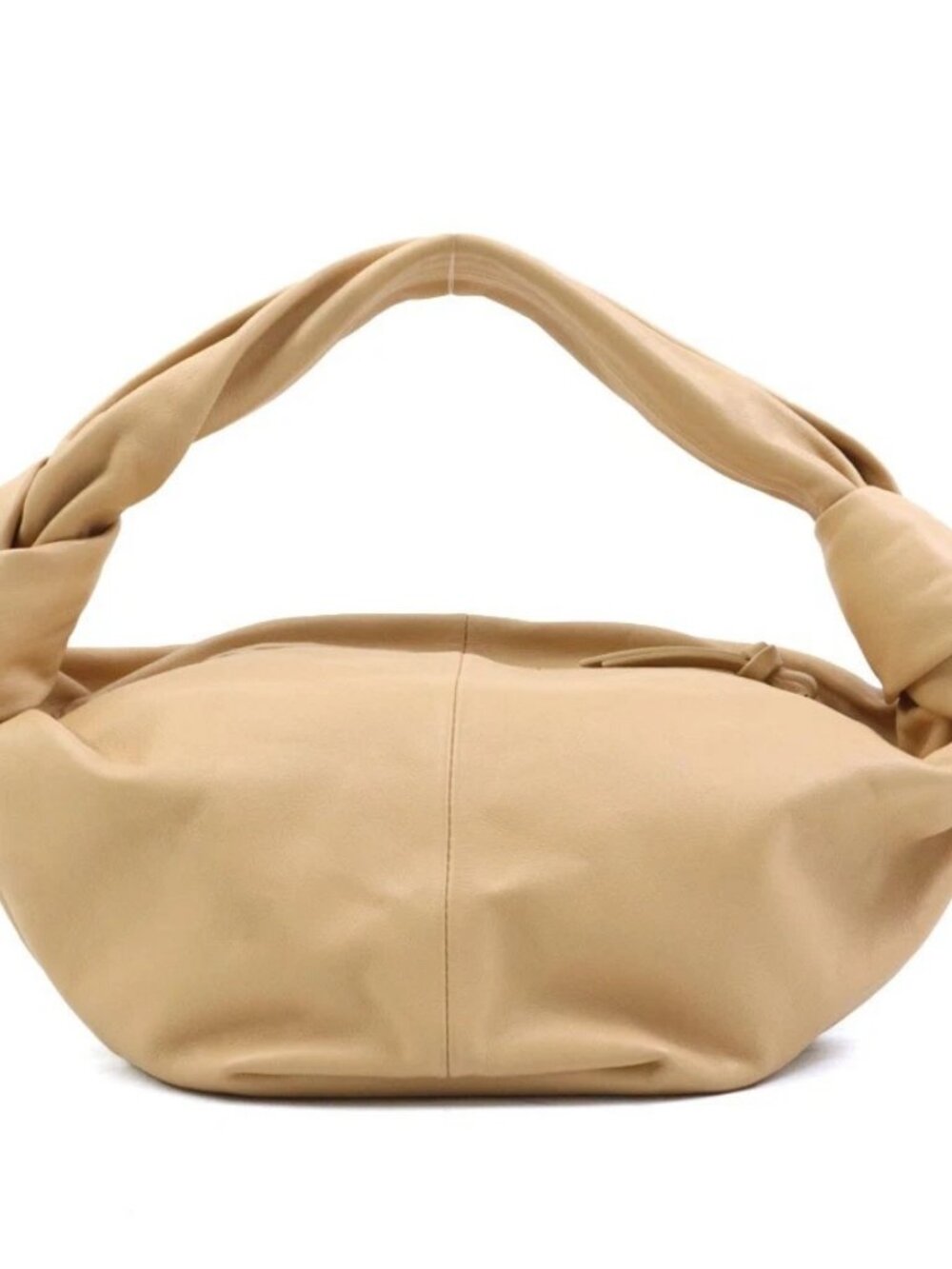 BOTTEGAVENETA Double Knot Handbag Beige Leather/Goldtone